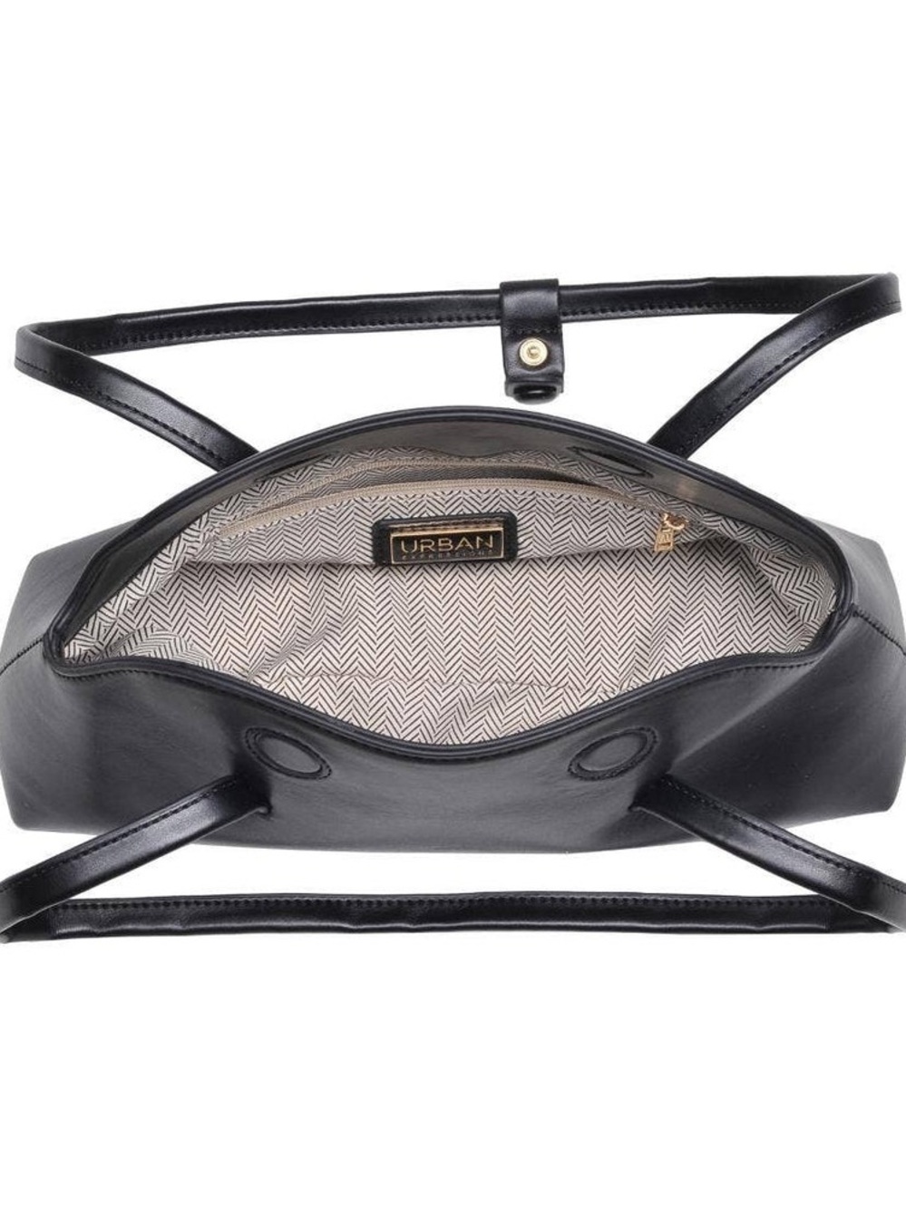 Urban Expressions Black Leather Shoulder Bag - Picture 6 of 6